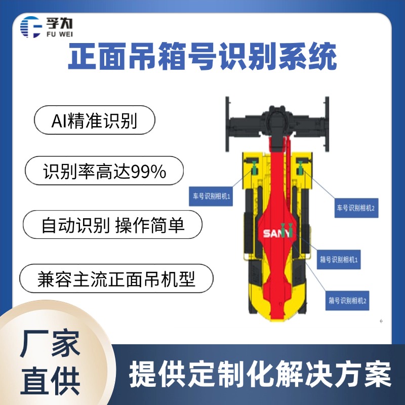 孚为正面吊车载箱号识别系统 集装箱号码识别设备